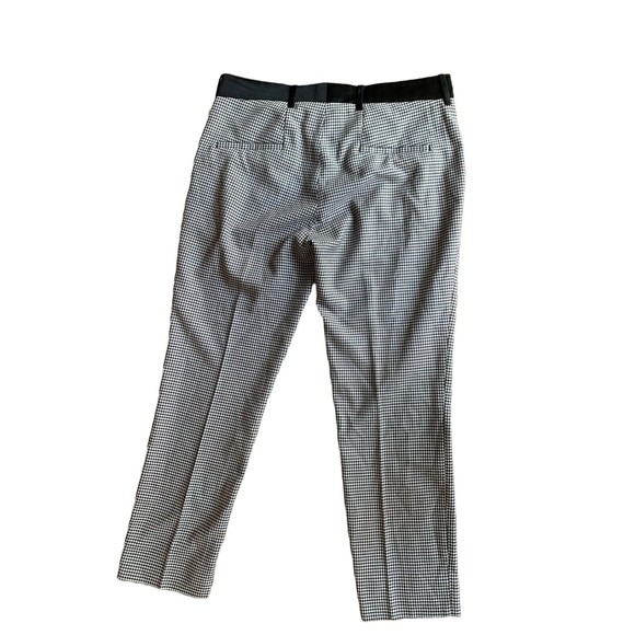 Zara Womens Dress Pants Trousers Black Houndstooth Career Pockets Medium Ankle - Picture 2 of 9